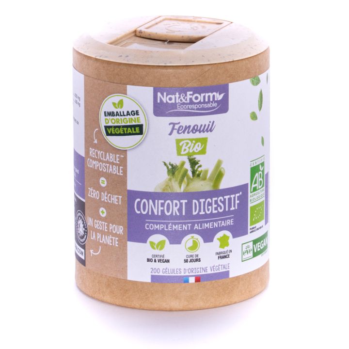 Bio-Fenchel Ecoresponsable Nat&Form - Dose von 200 Kapseln