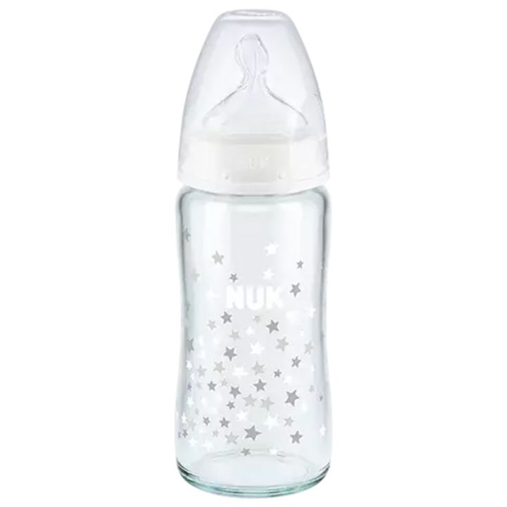 First Choice + Glasflasche 0-6 Monate NUK - Flasche mit 240 ml