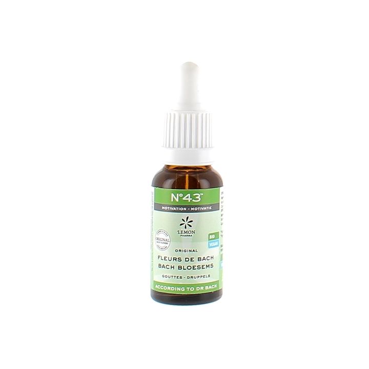 Bachblüten Nr. 43 Motivation bio Lemon Pharma - Flasche mit 20 ml