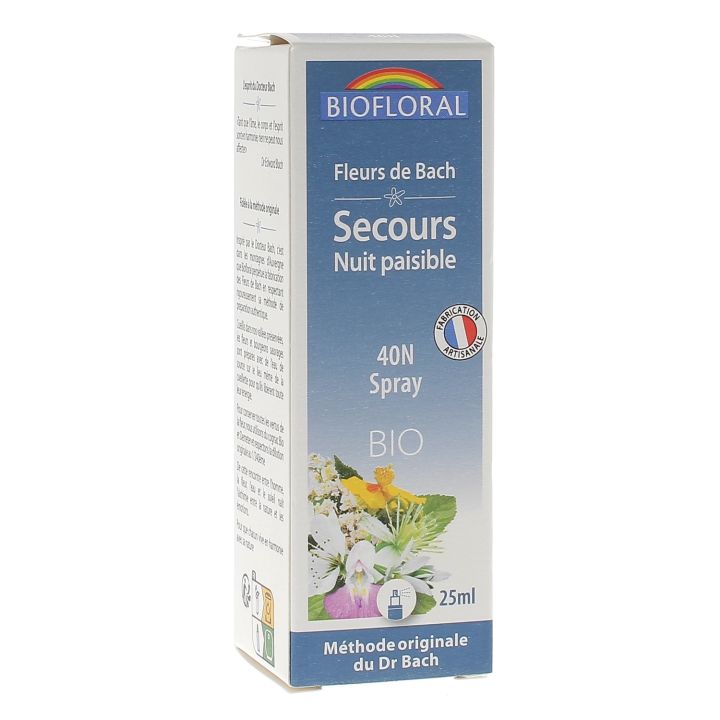 Bachblüten Notfall Nachtruhe 40N Bio-Spray Biofloral - Spray von 25ml