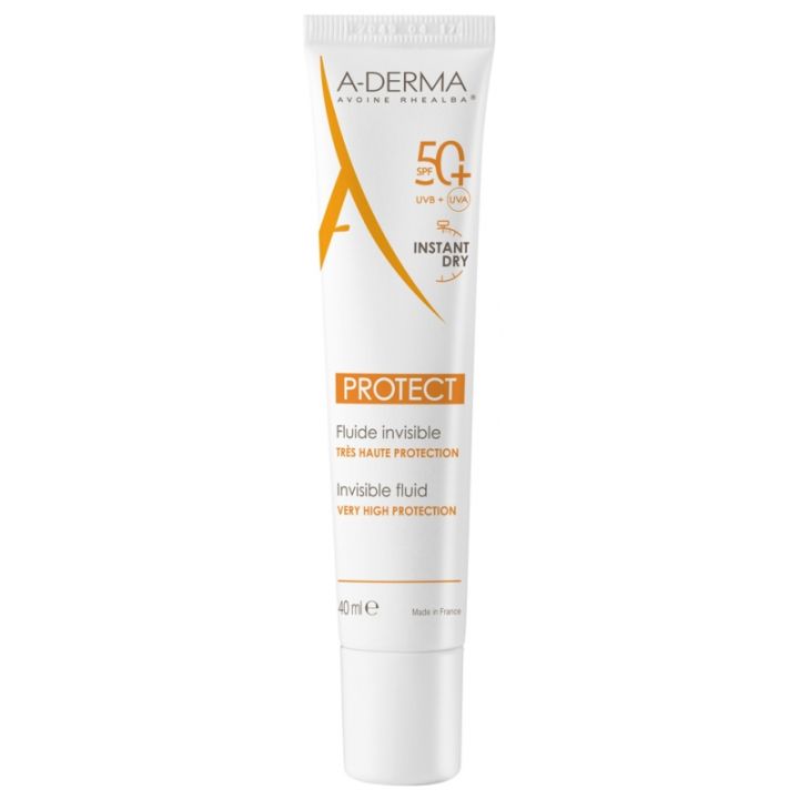Unsichtbare Schutzfluid SPF50+ A-Derma - 40 ml Tube