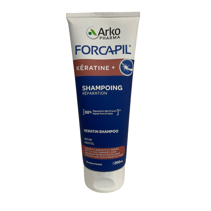 Forcapil Shampoo Kératin+ stärkend/reparierend Arkopharma - Tube mit 200 ml
