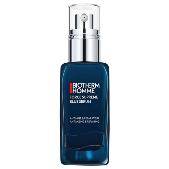 Force Suprême Blaues Anti-Aging- und Reparaturserum für Männer von Biotherm - Pumpflasche mit 50 ml