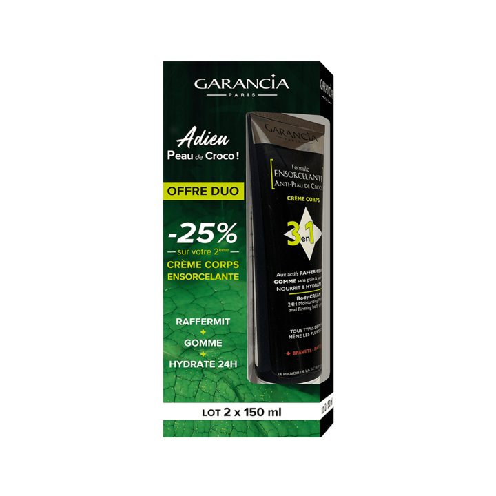 Verzaubernde Formel gegen Krokodilhaut 3 in 1 Garancia - 2x 150 ml Packung
