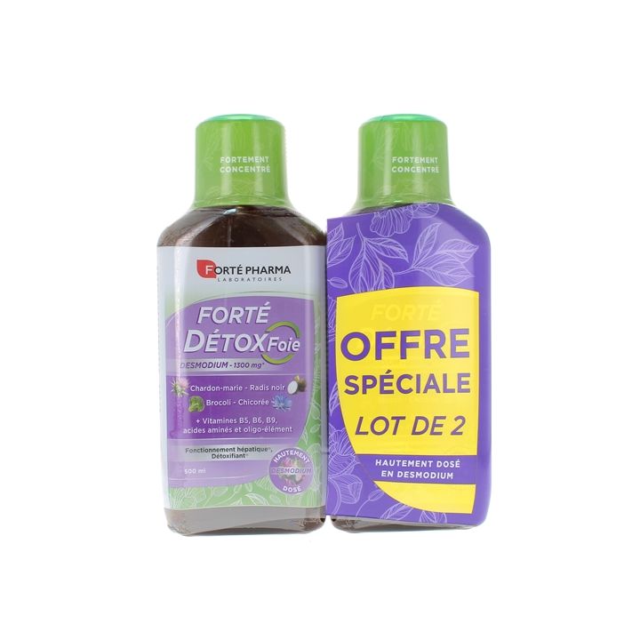 Forté DetoxLeber Desmodium Forté Pharma - 2er-Pack mit 500ml Flaschen