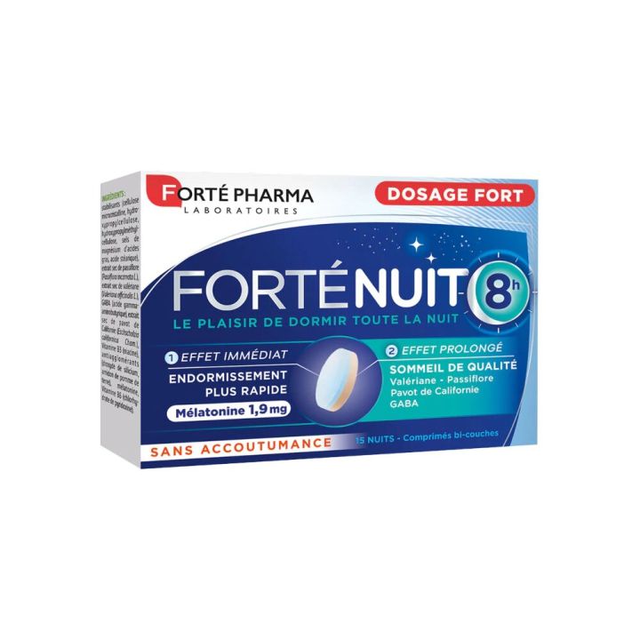 Forténuit 8h Forté Pharma - Packung mit 15 Tabletten