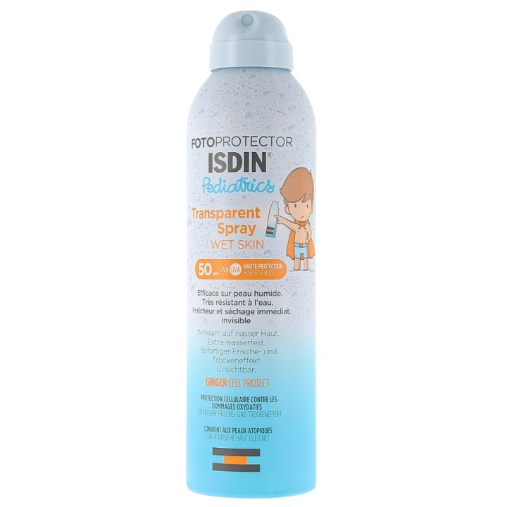 Fotoprotector Pediatrics Spray Transparent Wet Skin SPF50 Isdin - Spray von 250ml