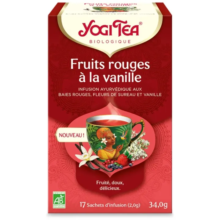 Rote Früchte mit Vanille Yogi Tee - Box mit 17 Beuteln