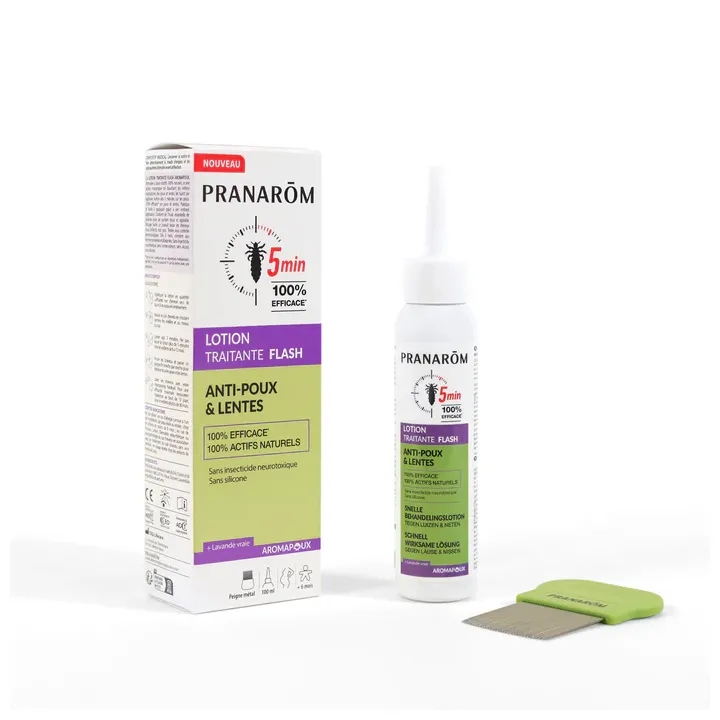 Aromapoux Behandlungslotion Blitz gegen Läuse & Nissen Pranarôm - Flasche mit 100 ml