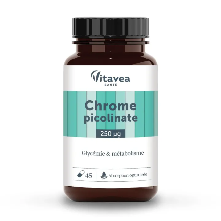 Chrome-Picolinat Blutzucker und Stoffwechsel Vitavea - Dose mit 45 Kapseln