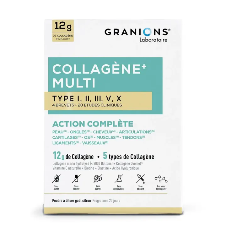 Collagen+ Multi Typ I-II-III-V-X Granions - Dose von 260g