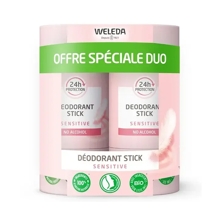 Deodorant Stick Sensitive Weleda - 2er Pack mit 50g Sticks