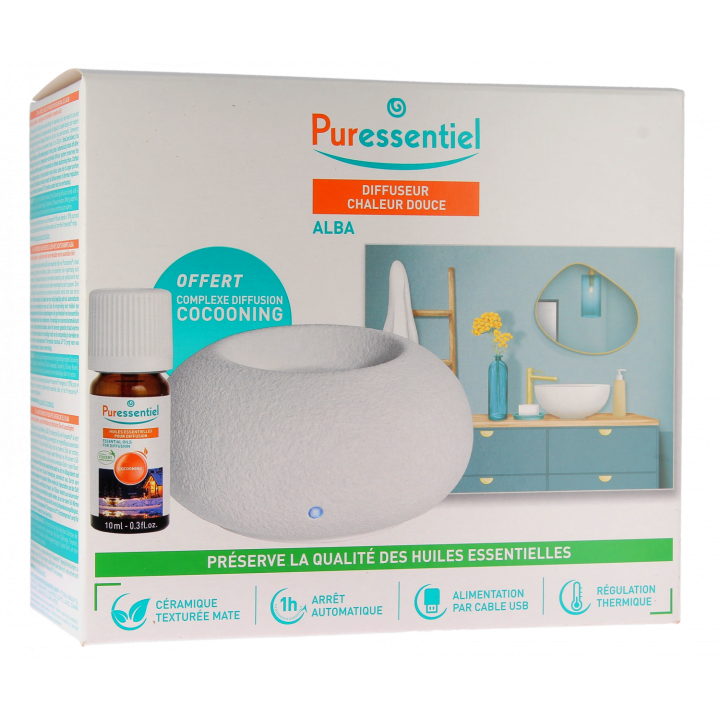 Wärme Diffuser Alba Puressentiel - ein Diffuser + ein kostenloses Cocooning-Set