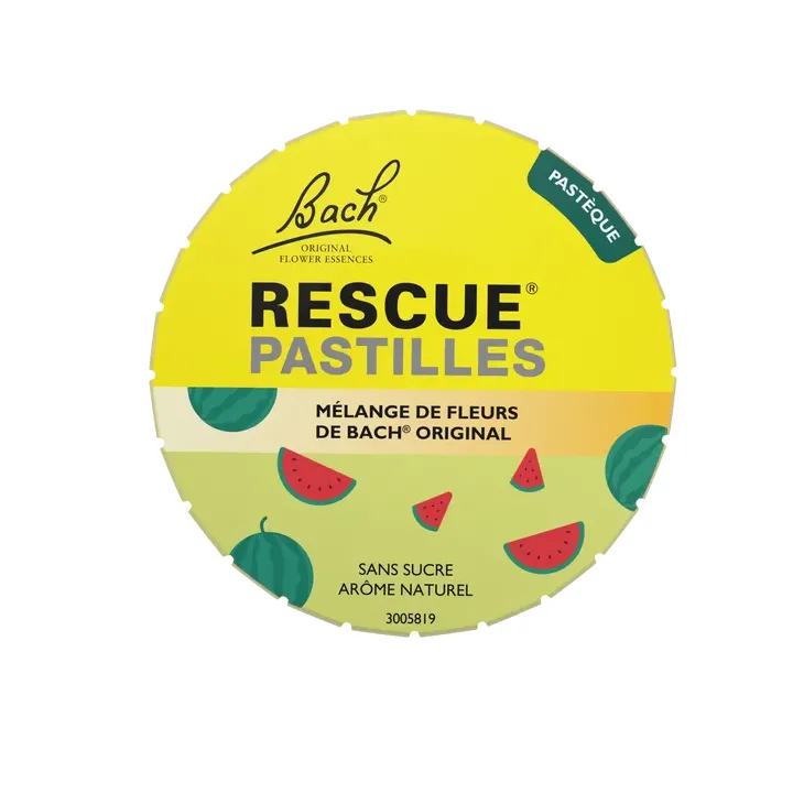Bach-Blüten Rescue Pastillen Wassermelonen-Geschmack Famadem - Dose mit 50 g