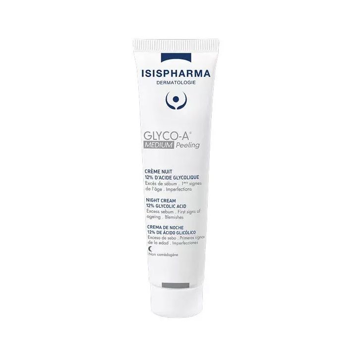 Glyco-A Medium Peeling Nachtcreme 12% Glykolsäure Isispharma - Tube mit 30ml