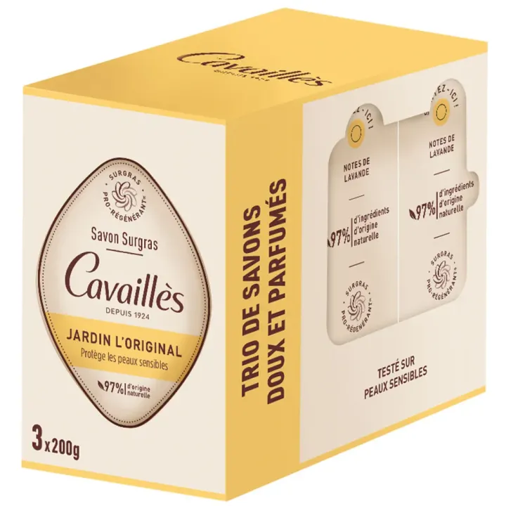 Garten L'Original Überfettende Seife pro-regenerierend Rogé Cavaillès - 3x200g