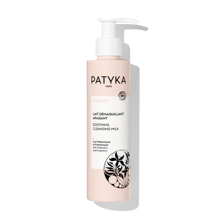 Beruhigende Bio-Reinigungsmilch Clean Patyka - Pumpflasche mit 200ml