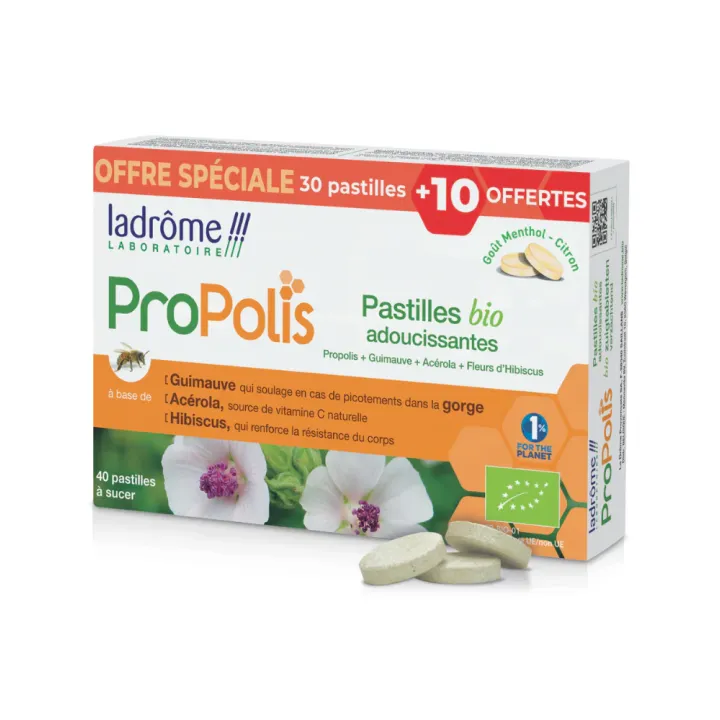 BIO Propolis Ladrôme Weichmacherpastillen - 30 Pastillen + 10 geschenkt
