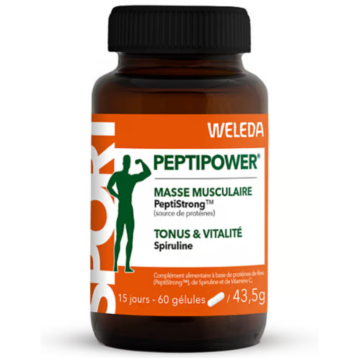 Peptipower Muskelmasse Weleda - Dose mit 60 Kapseln