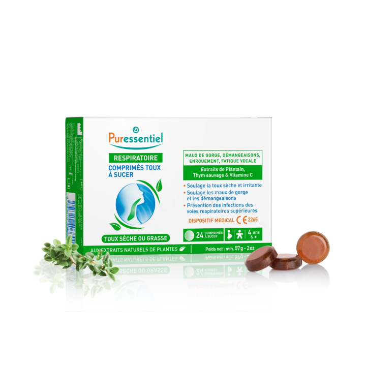 Atemweg Lutschtabletten Puressentiel - Packung mit 24 Lutschtabletten