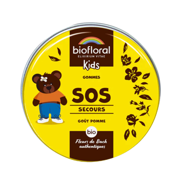 SOS Hilfe Kinder Apfel Biofloral - Dose mit 45 Gummis