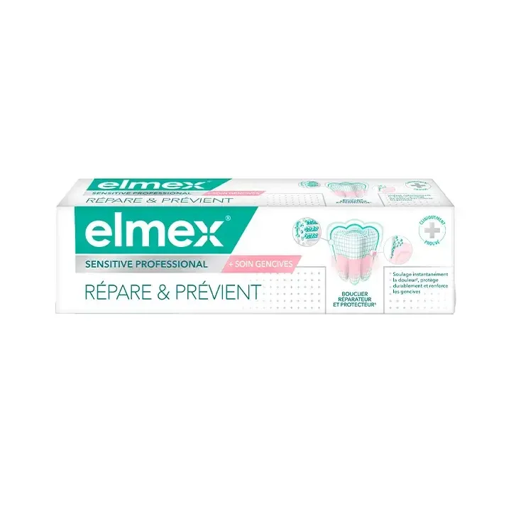 Sensitiver professioneller Zahnpasta für Zahnfleischpflege Elmex - Tube mit 75 ml
