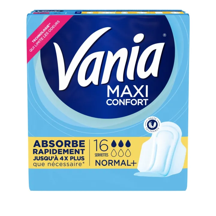 Maxi Comfort Normal+ Damenbinden Vania - Packung mit 16 Binden