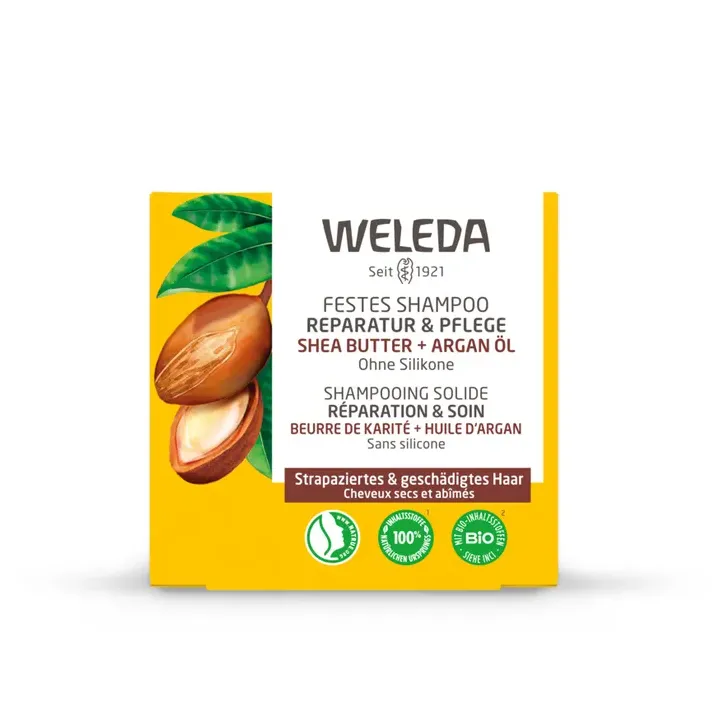 Festes Shampoo Reparatur und Pflege Weleda - 50g Stück