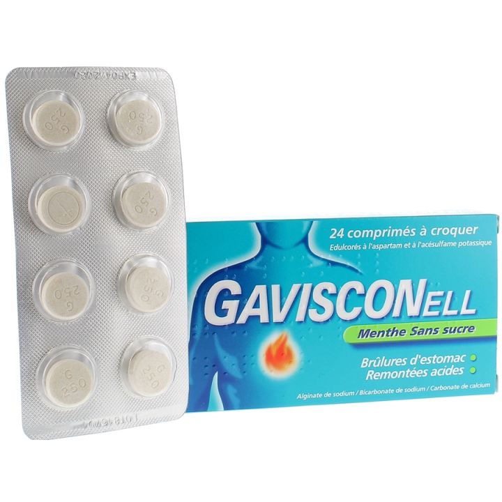 Gavisconell Minze ohne Zucker - 24 Kautabletten