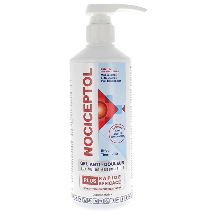 Schmerzlinderndes Gel mit ätherischen Ölen Nociceptol - Flasche mit 500 ml
