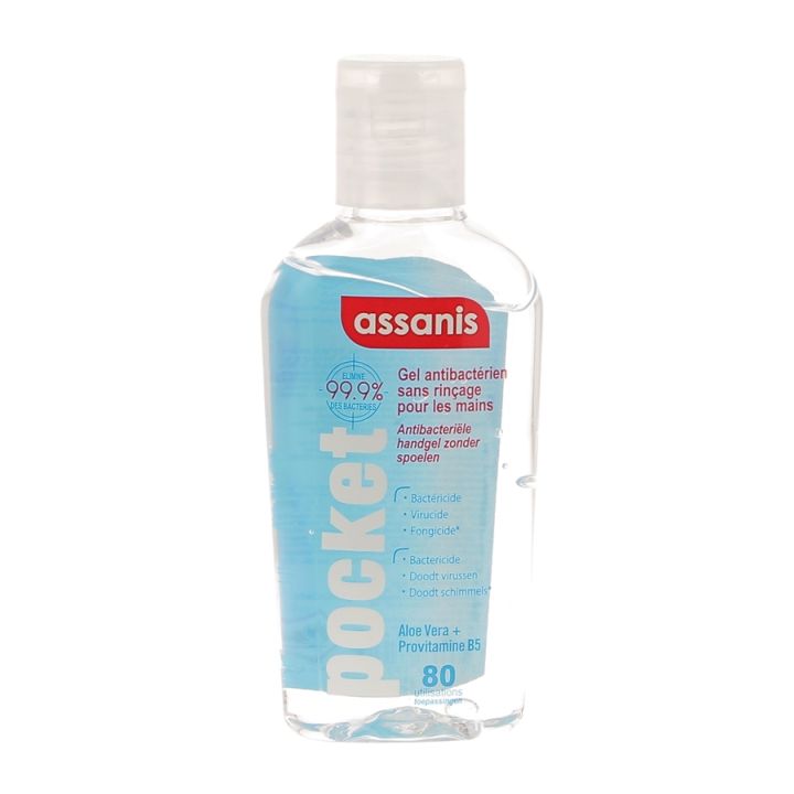 Antibakterielles Handgel ohne Abspülen Assanis - 80 ml Tube