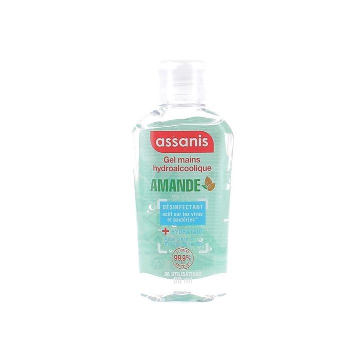 Handdesinfektionsgel Pocket Mandelduft Assanis - 80 ml Flasche