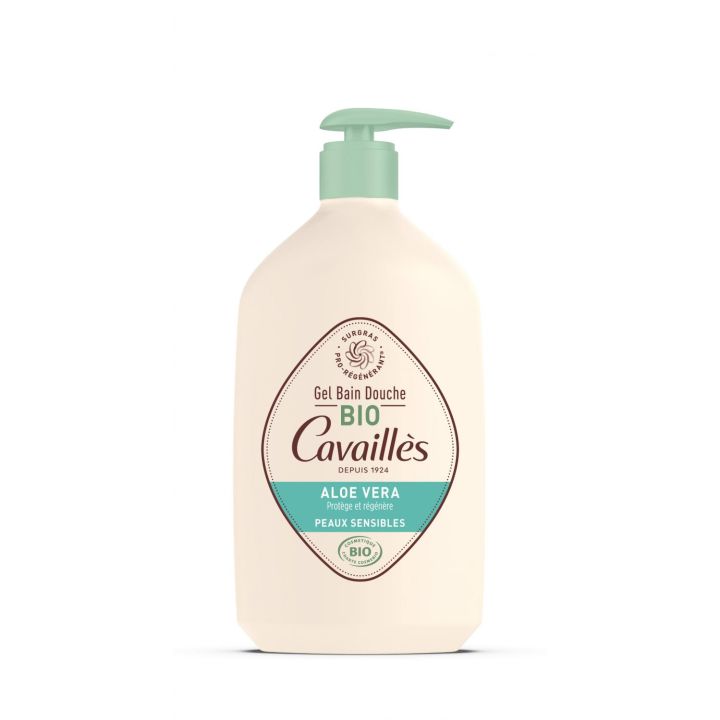 Bio-Duschgel mit überfettendem Aloe-Nektar von Rogé Cavaillès - Pumpflasche 1L