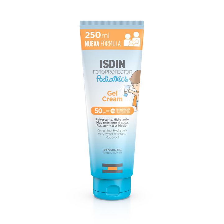 Gel-Creme nasse Haut SPF 50 Sonnencreme für Kinder Fotoprotector Pädiatrie Isdin - Tube mit 250 ml