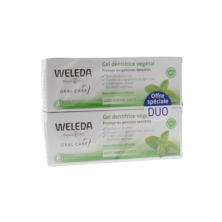 Weleda pflanzliches Zahngel - 2er Pack mit 75 ml Tuben