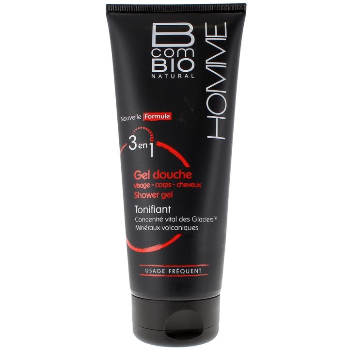 Duschgel 3 in 1 für Männer BcomBIO - Tube mit 200 ml