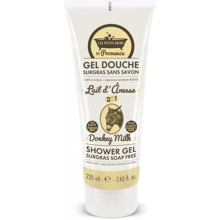 Überfettete Duschgel mit Eselsmilch Die kleinen Bäder von Provence - Tube mit 220 ml