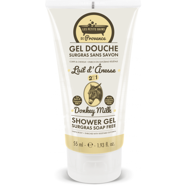 Überfettete Duschgel mit Eselsmilch Die kleinen Bäder von Provence - Tube mit 55 ml
