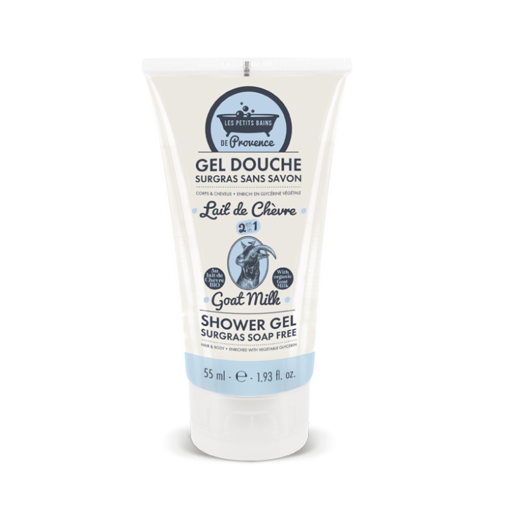 Duschgel mit überfettender Ziegenmilch Les petits bains de Provence - Tube mit 55 ml