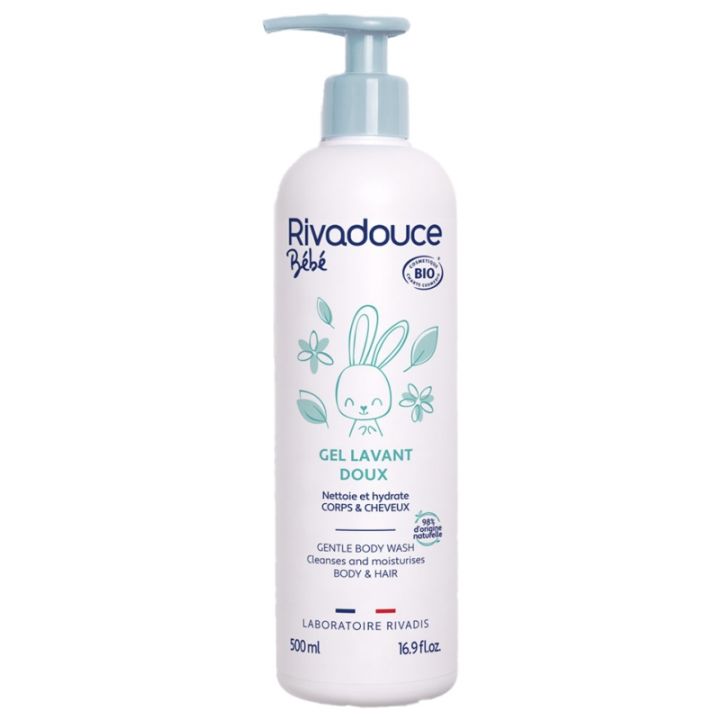 Sanfter Bio-Babywaschgel Rivadouce - Pumpflasche 500 ml