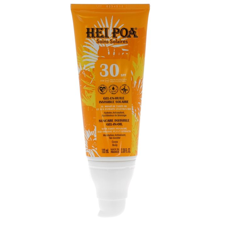 Gel im unsichtbaren Sonnenöl SPF30 Hei Poa - Tube mit 100ml