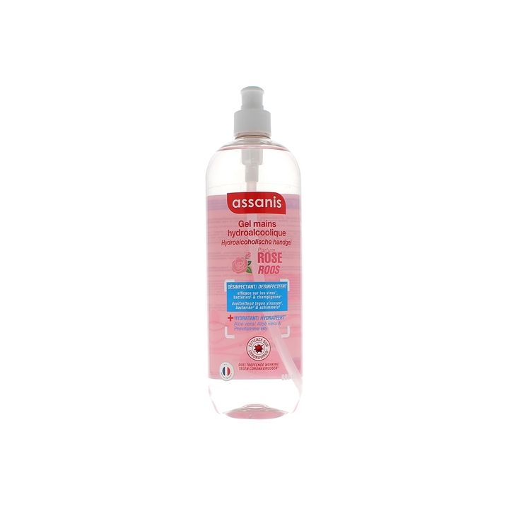 Hydroalkoholisches Gel Rose Assanis - Pumpflasche mit 980ml