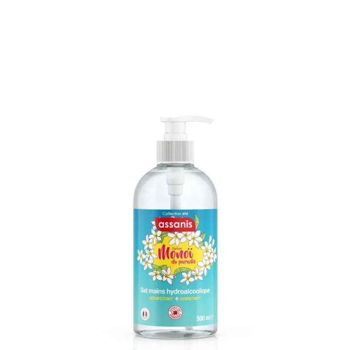 Monoi-Hydroalkoholgel Assanis - Pumpflasche 500ml
