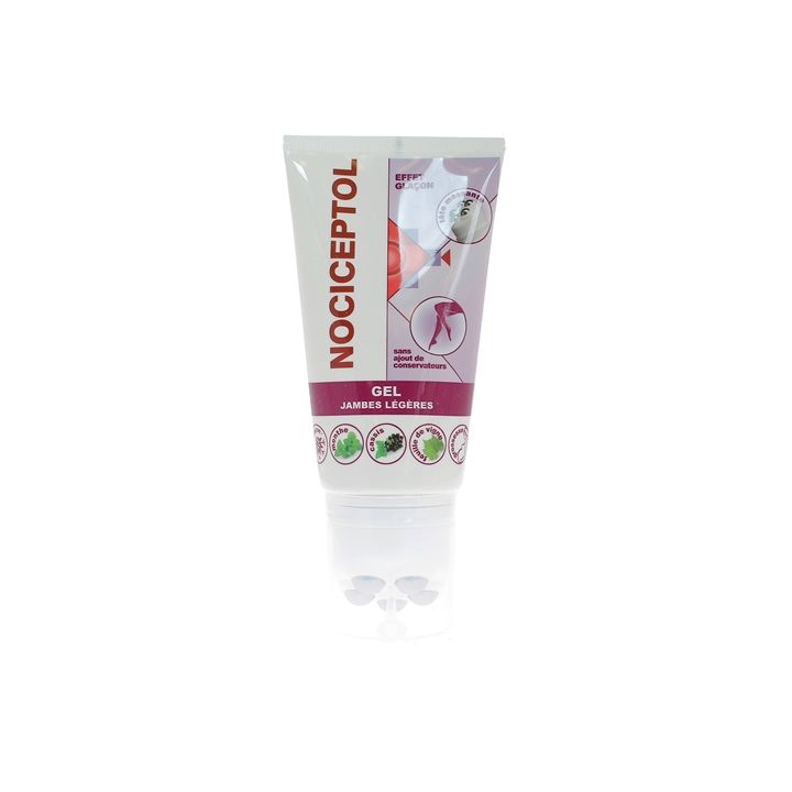Gel für leichte Beine Nociceptol - Tube mit Massagekopf von 150 ml