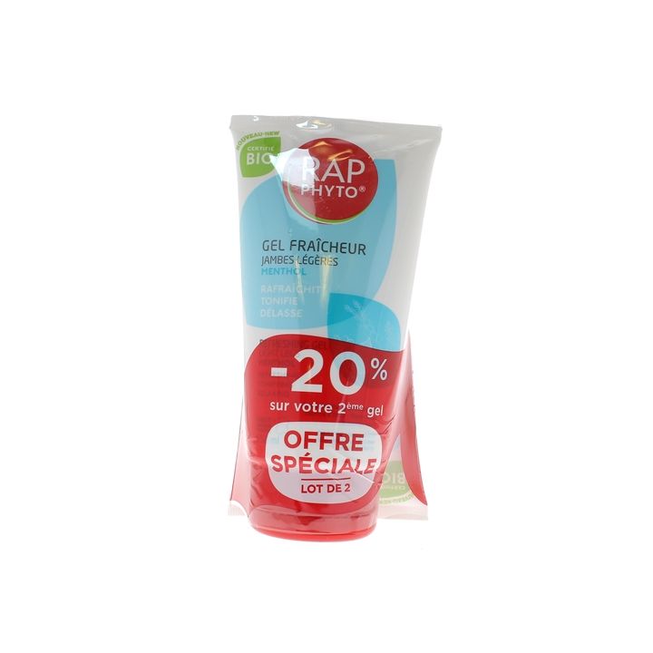 Bio-Gel für leichte Beine Rap Phyto - 2er-Pack mit 150 ml Tuben