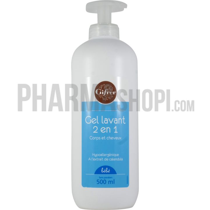 2-in-1 Waschgel für Körper und Haare Baby Gifrer - Pumpflasche 500 ml