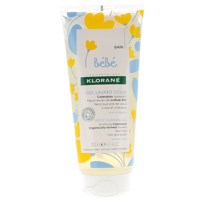Sanfte Babywaschgel Klorane - Tube mit 200 ml