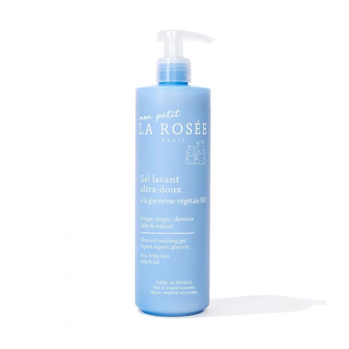 Ultra-sanftes Baby-Waschgel mit pflanzlichem Glycerin von La Rosée - Pumpflasche mit 400 ml