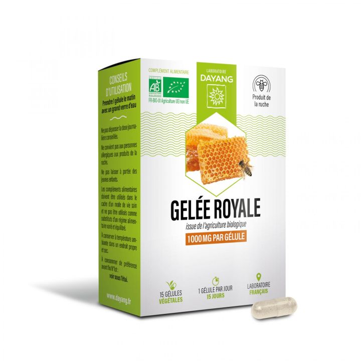 Bio-Gelee Royale Dayang - Packung mit 15 pflanzlichen Kapseln