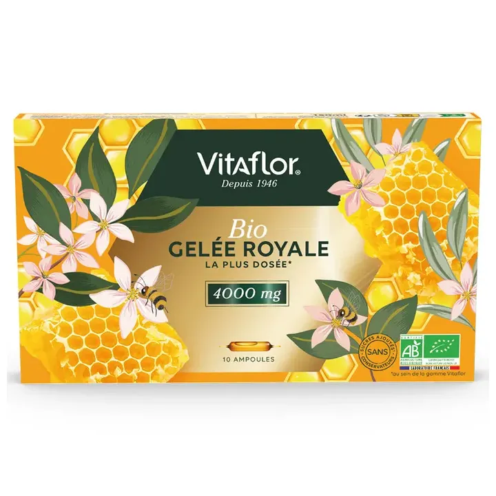 Bio-Gelee Royale 4000mg Vitaflor - Packung mit 10 Ampullen